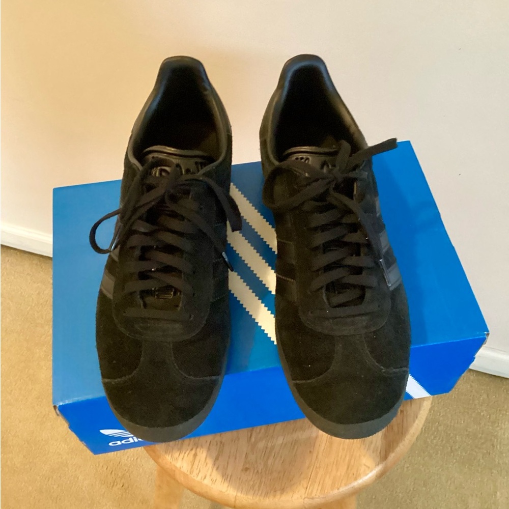 Adidas Men's Black Suede Gazelle Sneakers